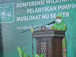 Hadiri Konferwil Muslimat NU IX di Lombok, ini Pesan Khofifah ke Kader