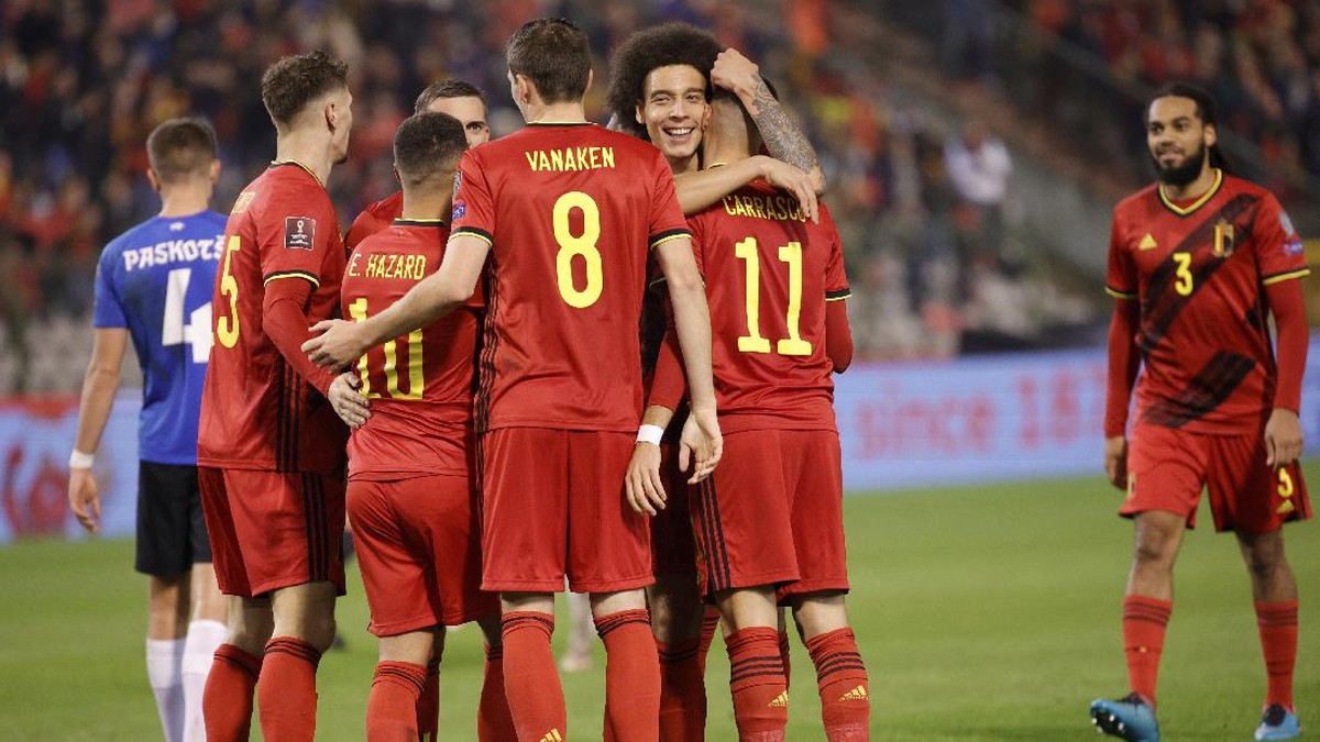 Link live streaming Belgia vs Polandia simak informasinya di siini. (Foto: AP/Olivier Matthys)