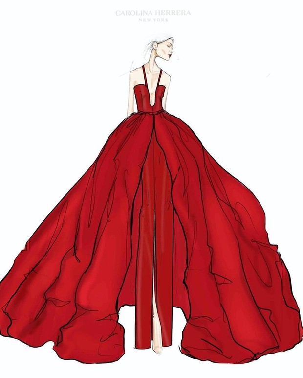 Gaun Merah yang Dikenakan oleh Meghan Markle