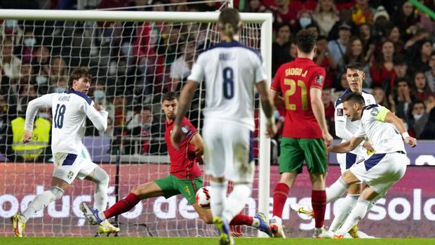 Portugal Vs Serbia di Kualifikasi Piala Dunia 2022. Portugal kalah 1-2