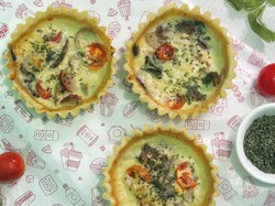 Resep Pembaca: Resep Quiche Bayam Jamur yang Gurih Creamy Renyah