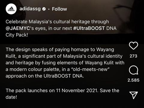 Adidas Singapura menyatakan wayang kulit merupakan warisan budaya Malaysia. Adidas Singapura menyatakan wayang kulit merupakan warisan budaya Malaysia.
