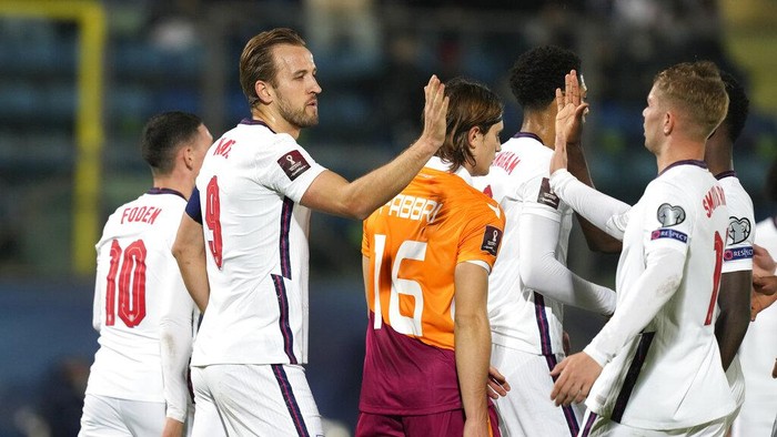 Timnas Inggris tanpa ampun menggilas San Marino 10-0 di fase kualifikasi Piala Dunia 2022. Inggris pun melaju ke putaran final Piala Dunia 2022.