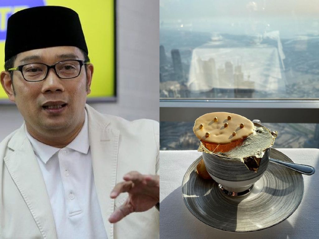 Ridwan Kamil Cicip Kopi Luwak Ciwidey Berlapis Emas di Restoran Burj Khalifa