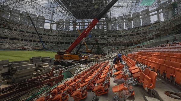 Terkini! JIS Mulai Pasang Bangku Penonton