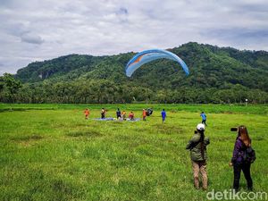 Melihat Aksi Pilot Paralayang dalam Festival Paralayang di Kulon Progo