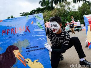 Poster Bahaya Rokok Mejeng di Kawasan Patung Kuda, Ada Apa?
