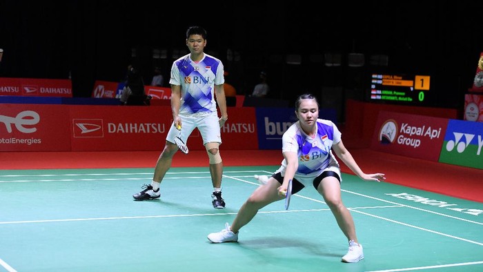 Praveen Jordan bungkam usai kalah dari pebulutangkis non unggulan di Indonesia Masters 2021. (Foto: dok.PBSI)