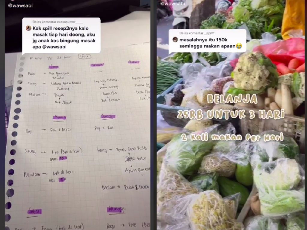Khusus Anak Kos, Ini Cara Hemat Belanja Makan Rp 25.000 untuk 3 Hari Khusus Anak Kos, Ini Cara Hemat Belanja Makan Rp 25.000 untuk 3 Hari