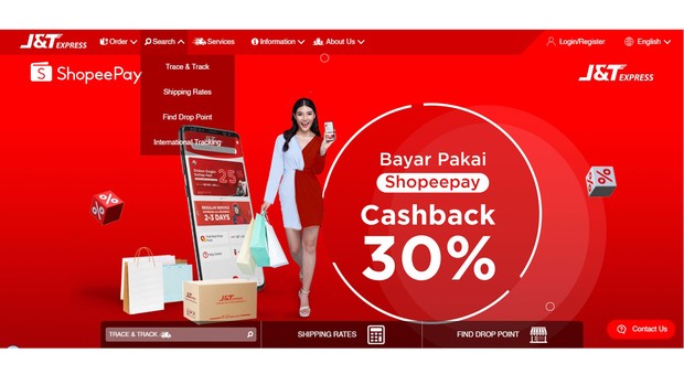 Cara cek resi pengiriman eskpedisi dari website J&T/Tangkapan Layar/Anindya Milagsita Cara melacak paket yang dikitim lewat website ekspedisi J&T.