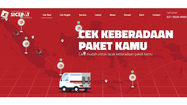 Cara cek resi pengiriman eskpedisi dari website Si Cepat/Tangkapan Layar/Anindya Milagsita Cara cek paket Si Cepat lewat website.