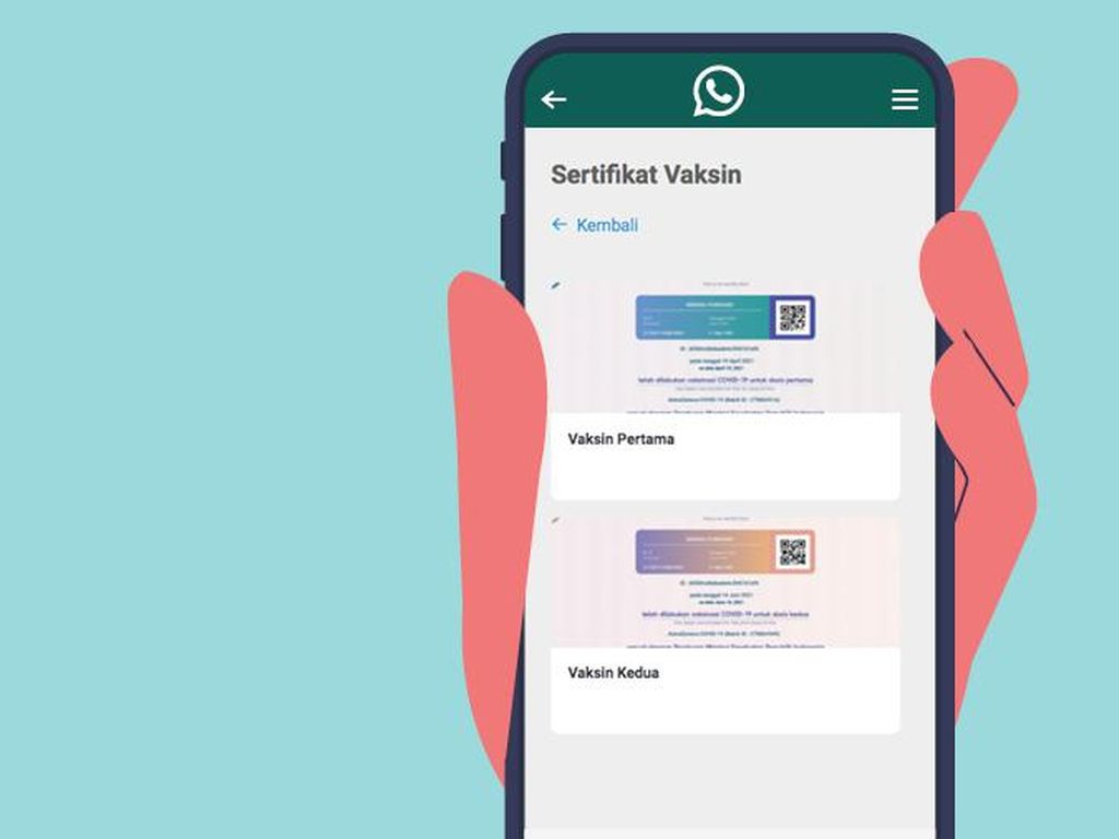Sertifikat Vaksin Bisa di Download Lewat Chatbot WA PeduliLindungi Sertifikat Vaksin Bisa di Download Lewat Chatbot WA PeduliLindungi