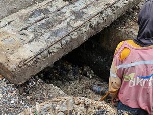 Limbah Lemak Sisa Makanan Jadi Penyebab Genangan-Banjir di Surabaya Limbah Lemak Sisa Makanan Jadi Penyebab Genangan-Banjir di Surabaya