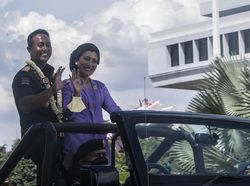 Senyum Cerah Andika Saat Tradisi Pisah Sambut Panglima TNI