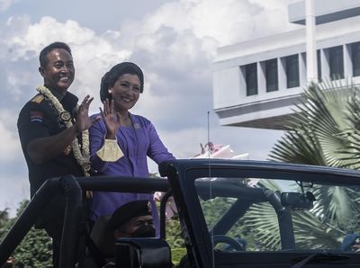 Senyum Cerah Andika Saat Tradisi Pisah Sambut Panglima TNI