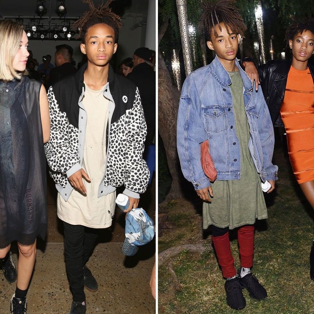 Foto: pinterest.com/cosmopolitan.com Jaden Smith mengenakan rok/