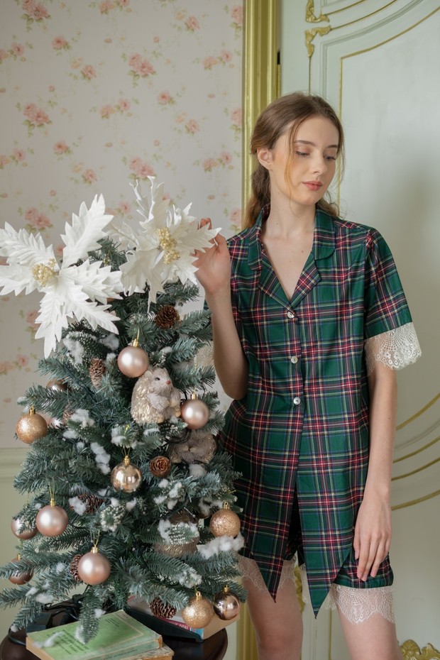 Lace & Roses - Pine PJ Set
