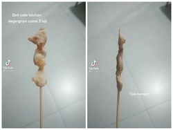 Zonk! Pesan Sate Taichan, Netizen Dapat Daging Super Tipis Mirip Wayang