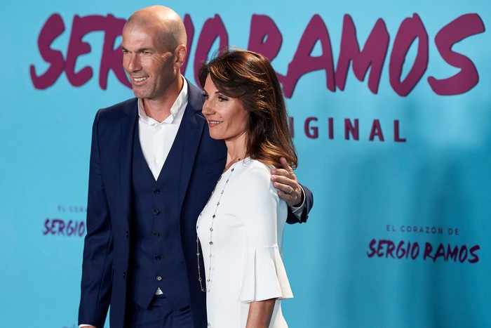 MADRID, SPAIN - SEPTEMBER 10: Zinedine Zidane and Veronique Zidane attend  