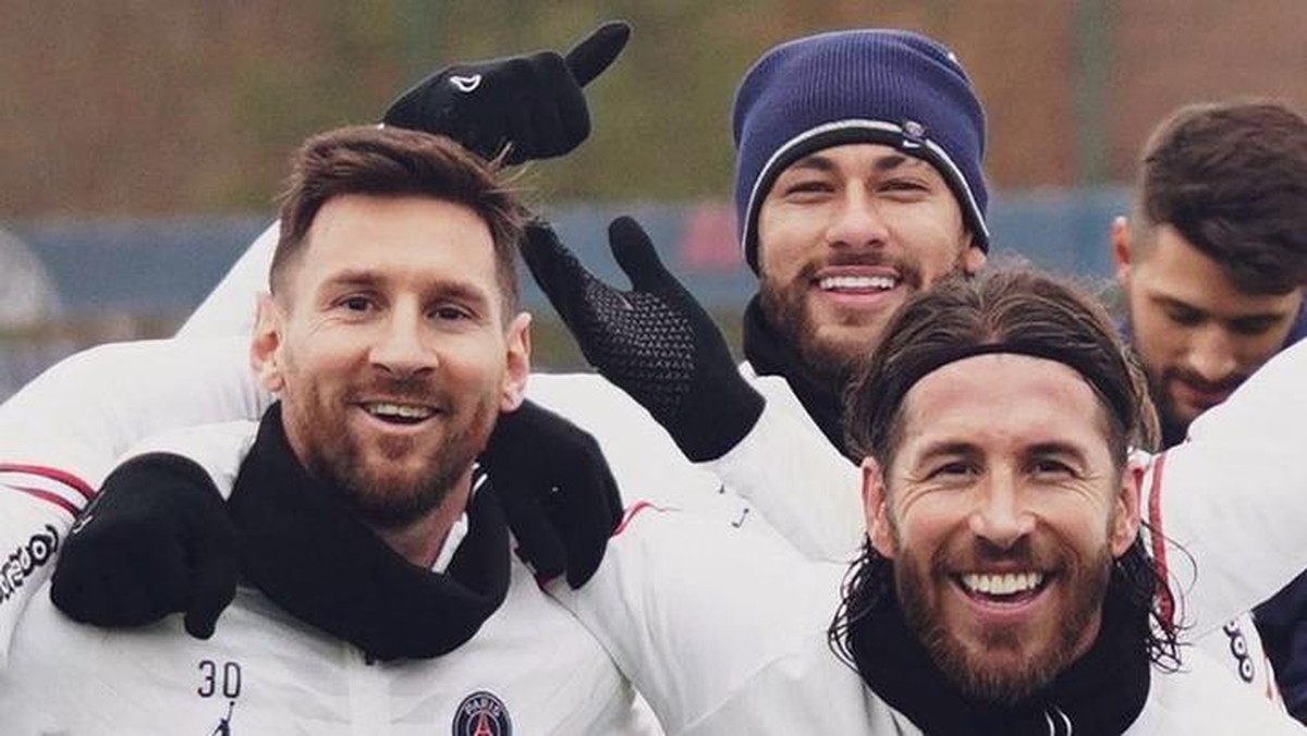 Lionel Messi dan Sergio Ramos di PSG. (Foto: Twitter/PSG)