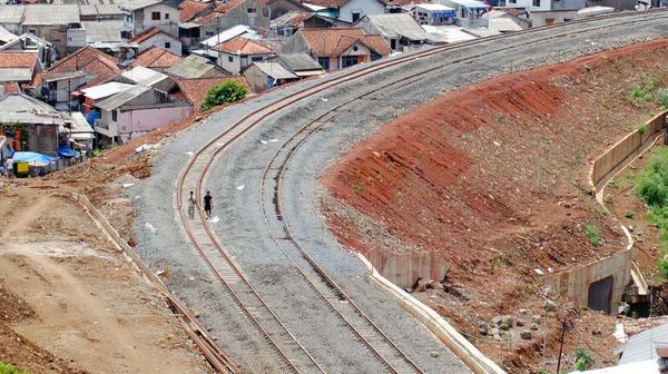 Intip Pembangunan Jalur Ganda KA Bogor-Sukabumi Tahap 1