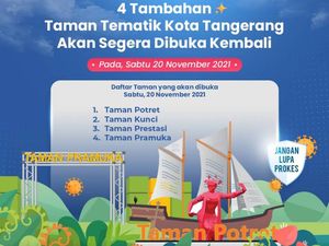 Yuk ke Taman Lagi, Tangerang Sudah Buka 4 Taman Tematik