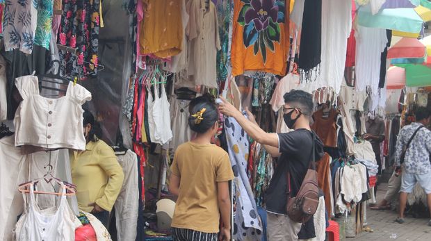 Suasana kawasan Ubud, Bali, pada Sabtu (20/11).