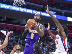 Hasil NBA: LeBron James Diusir, Lakers Tundukkan Pistons