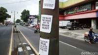 Warga sekitar tidak mengetahui siapa pelaku penempelan itu.