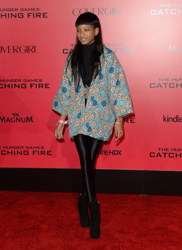Foto: pinterest.com/Essence Magazine Gaya Willow Smith dengan outer kimono/