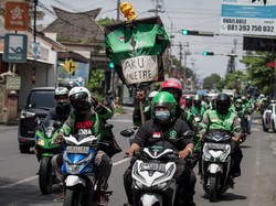 Saat Massa Driver Ojol Desak Gibran Perjuangkan Tarif Gojek Solo