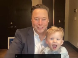 Begini Jadinya Saat Elon Musk Bawa Anaknya yang Berusia 1 Tahun Meeting Zoom