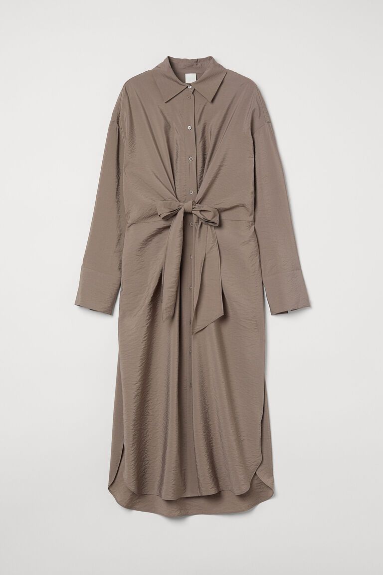 H&M - Tie-front Shirt Dress