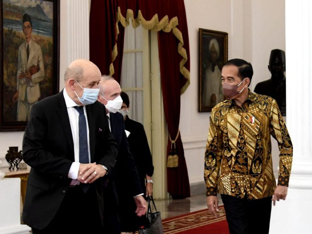 Bertemu Menlu Prancis di Istana Merdeka, Ini yang Disampaikan Jokowi