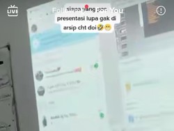 Viral Mahasiswi Lupa Tutup Chat Romantis dari Pacar Saat Presentasi, Auto Malu
