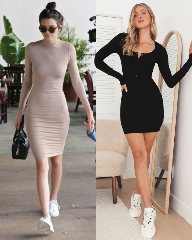 Memadukan dress dengan sneaker