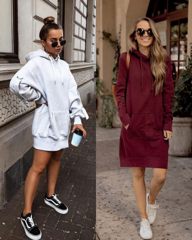 Memadukan dress dengan sneaker