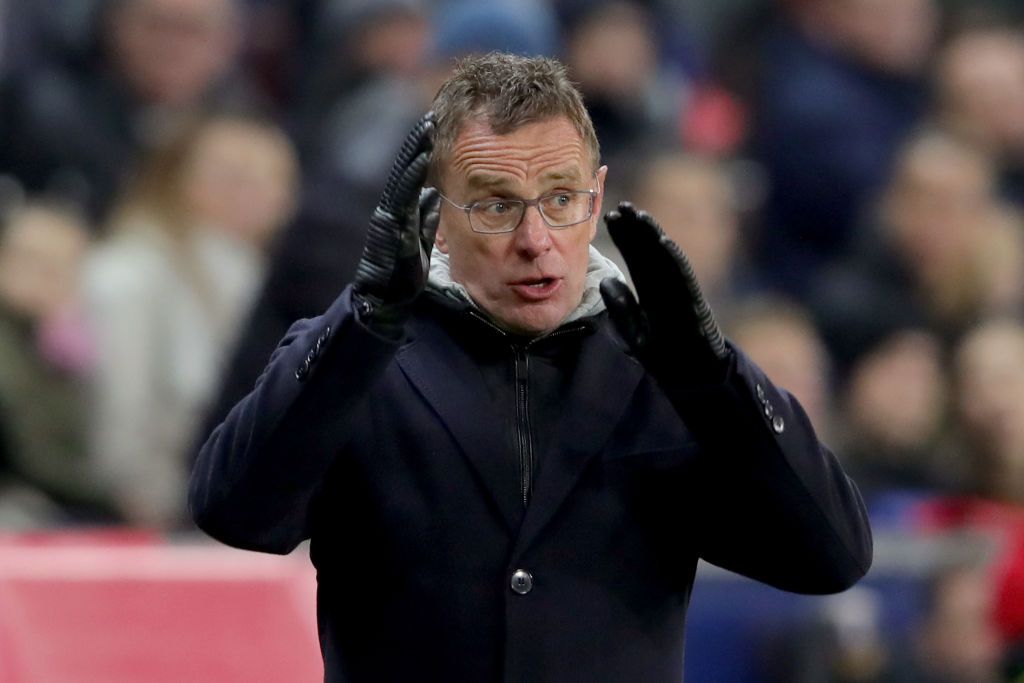 SALZBURG, AUSTRIA - NOVEMBER 29:  Ralph Rangnick, head coach of Leipzig reacts during the UEFA Europa League Group B match between RB Salzburg and RB Leipzig at  on November 29, 2018 in Salzburg, Austria.  (Photo by Alexander Hassenstein/Getty Images)
