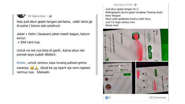 akun gojek dijual