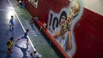 Setahun Kepergian Eldios, Mural Maradona Merajai Dinding Kota