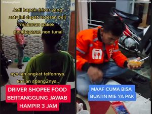 Driver Ojol Tunggu Pelanggan 5 Jam dan Aksi Salt Bae Cuci Piring