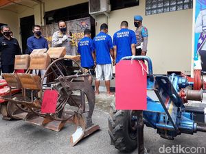 Beraksi di Imogiri, Komplotan Maling Traktor Lintas Provinsi Ditangkap