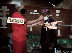 Tersangka Peragakan Cara Habisi Korban dalam Rekontruksi Duel Maut di Klaten