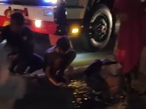 Heboh Video Duit Koin Puluhan Juta Berserakan di Jalanan Ciamis