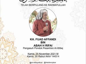 Pimpinan Ponpes Al Ittifaq KH Fuad Affandi Tutup Usia