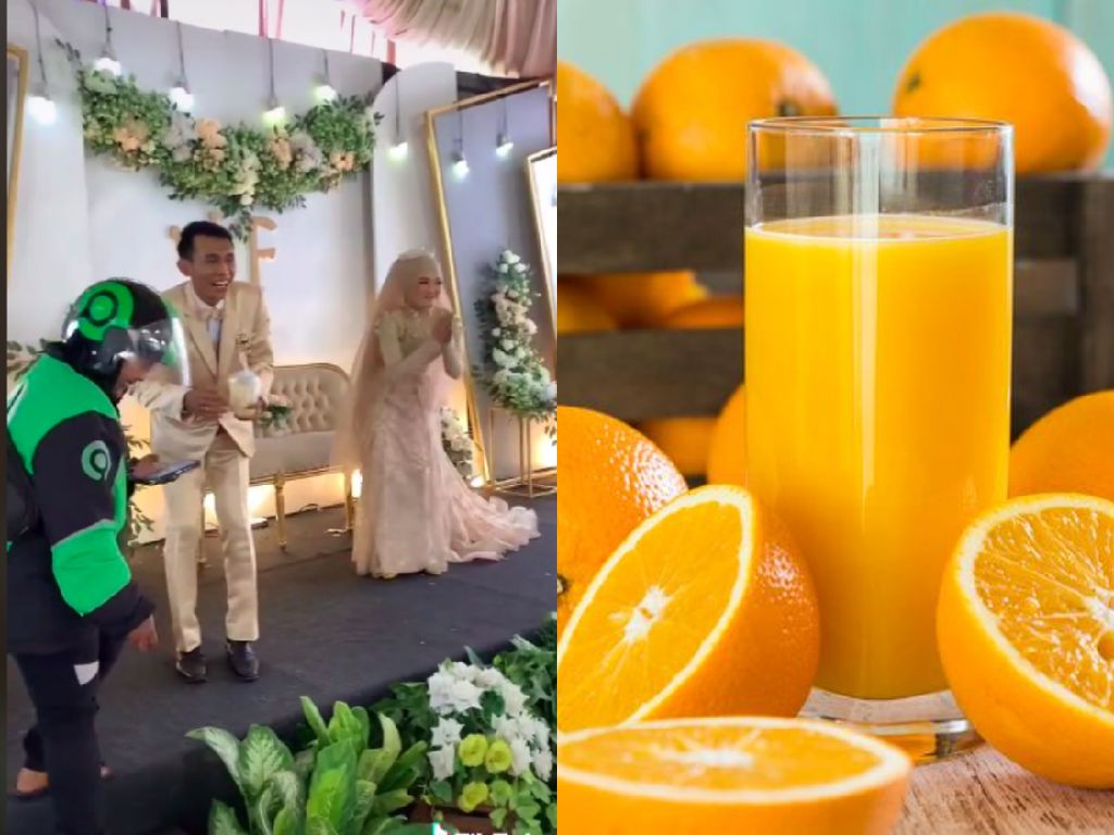 Ngakak! Pria Ini Beri Hadiah Es Jeruk untuk Pengantin di Pelaminan Ngakak! Pria Ini Beri Hadiah Es Jeruk untuk Pengantin di Pelaminan