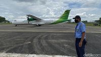 Penampakan Penerbangan Komersil Perdana di Bandara Ngloram