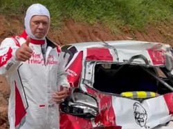 Cerita Bamsoet Crash di Sprint Rally, Tetap Tenang Saat Mobil Salto