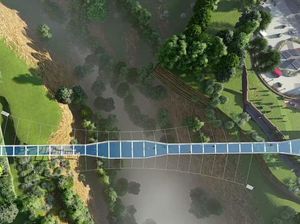 Desain Jembatan Gantung Kaca Pertama di RI, Keren Lho! Desain Jembatan Gantung Kaca Pertama di RI, Keren Lho!