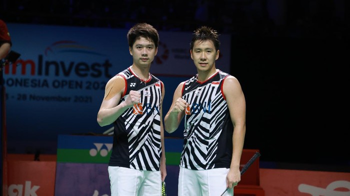 Kevin Sanjaya Sukamuljo/Marcus Fernaldi Gideon juara Indonesia Open 2021. (Foto: Humas PP PBSI)